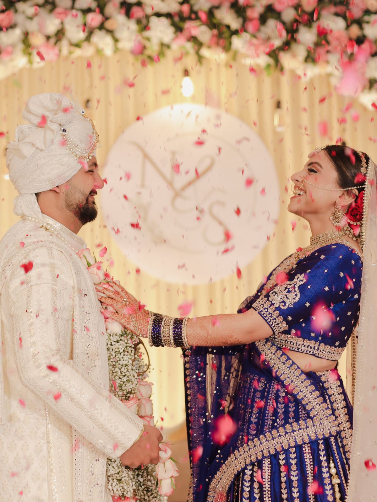 Wedding couple planning together